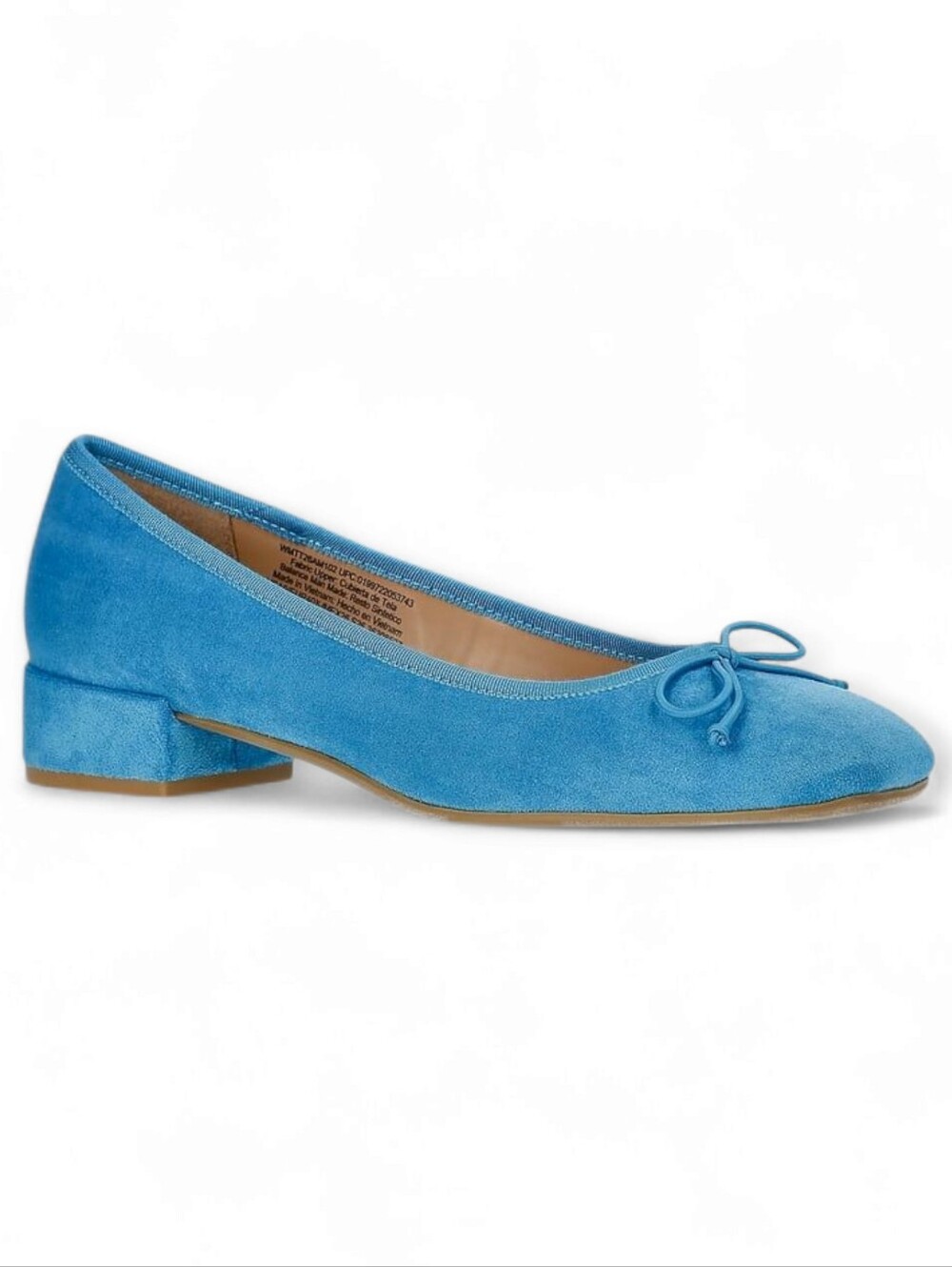 NWT Time and Tru Women's String Bow Block Heel Ballet Shoes